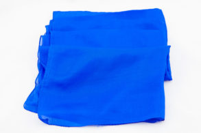 foulard soie bleu