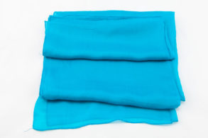 foulard 100% soie turquoise