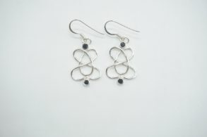 boucles D&rsquo;OREILLES ARGENT onyx noir