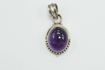Pendentif Argent Avec Pierre Bleue - Modèle 122-36/A7-5 - Bijou D'occasion