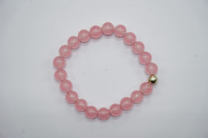 BRACELET quartz rose perle argent