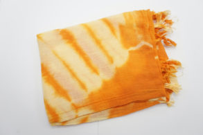Étole orange 100% coton avec nuance de couleur