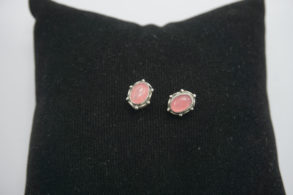 BOUCLES D’oreilles ARGENT quartz rose