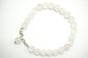 BRACELET quartz rose fermoir perle