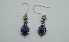 BOUCLES D&rsquo;OREILLES ARGENT lapis-lazuli