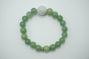 BRACELET jade vert et blanc