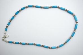 COLLIER ARGENT turquoise