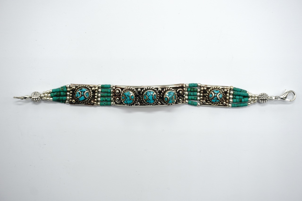 bracelet ethnique turquoise