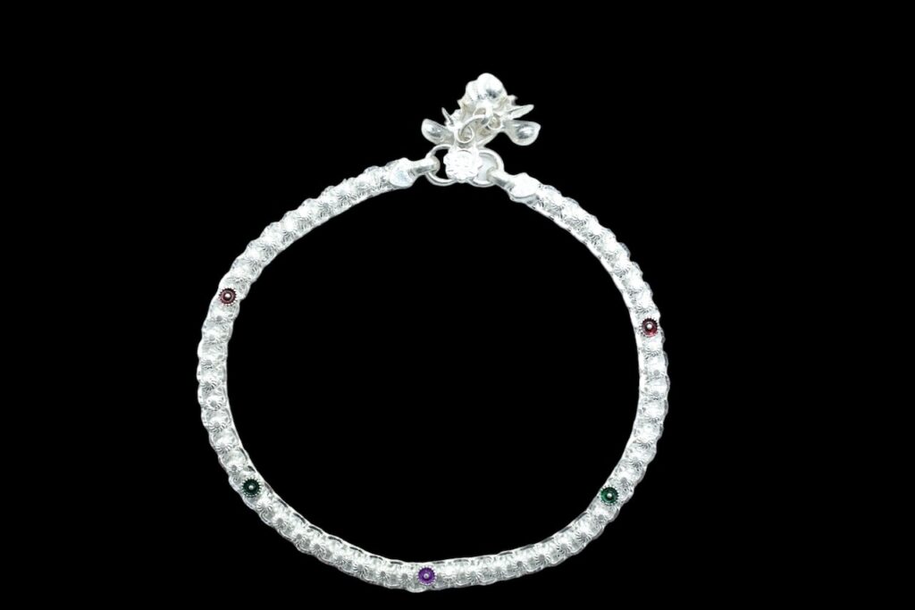 Chaîne De Cheville En Argent 925 Avec Perles Fantaisie – Bijou De Pied élégant