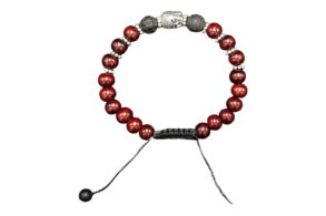 Bracelet perles (Bois de rose) avec tête de bouddha