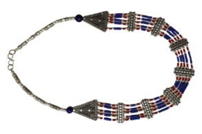 Collier Tibetain en lapis-lazuli et corail