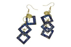 Boucles d&rsquo;oreille FANTAISIE BLEUES