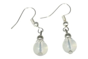 Petites Boucles d’oreille tibétaines avec pierres pierre de lune