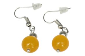 Boucles d’oreille tibétaines avec pierres de CORNALINE