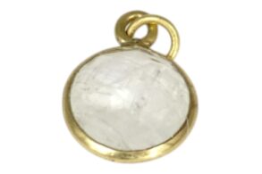 pendentif doré indien avec une pierre de lune