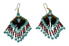 Boucles d’oreilles en petites perles multicolor