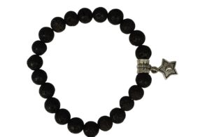BRACELET pierres PIERRE DE LAVE et une étoile