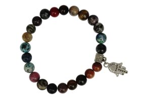 BRACELET pierres MULTISTONES avec sigle main