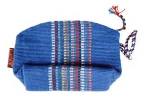 Pochette bleue en tissus