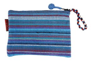 Pochette bleue en tissus