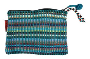 Pochette verte en tissus