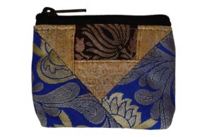Petite pochette colorée bleue