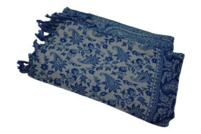 Etole bleue à frise motifs cachemire matière naturelle et végétale