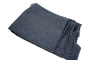 Pashmina 100% CACHEMIRE BLEU FONCE UNI