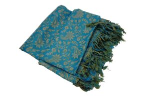 Etole turquoiseà frise motifs cachemire matière naturelle et végétale
