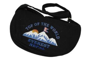 SAC couleur noir en BANDOULIERE et en COTON