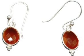 Boucles d’oreille pierre orange cornaline