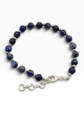 bracelet argent pierres naturelles en lapis-lazuli