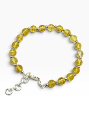 bracelet argent pierres naturelles en citrine