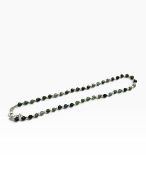 collier argent pierres naturelles en agate