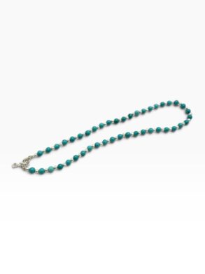 collier argent pierres naturelles en turquoise