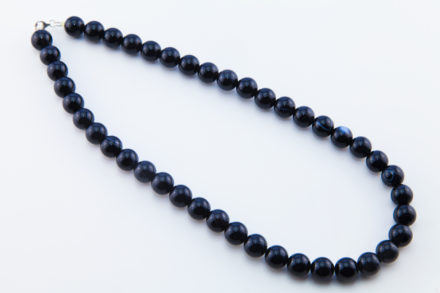 collier vraies pierres onyx noir bijou femme