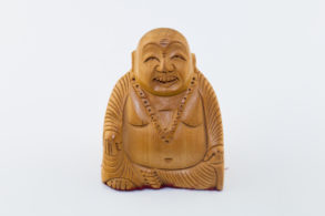 Figurine en bois  Laughing Bouddha