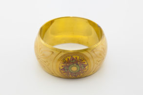 bracelet indien jonc laiton et peint à la main